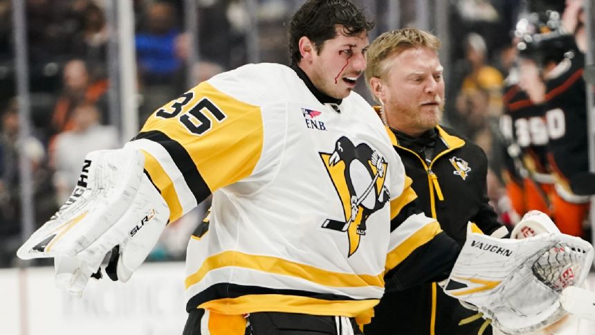 Penguins goalie Tristan Jarry day-to-day because of swelling around eye