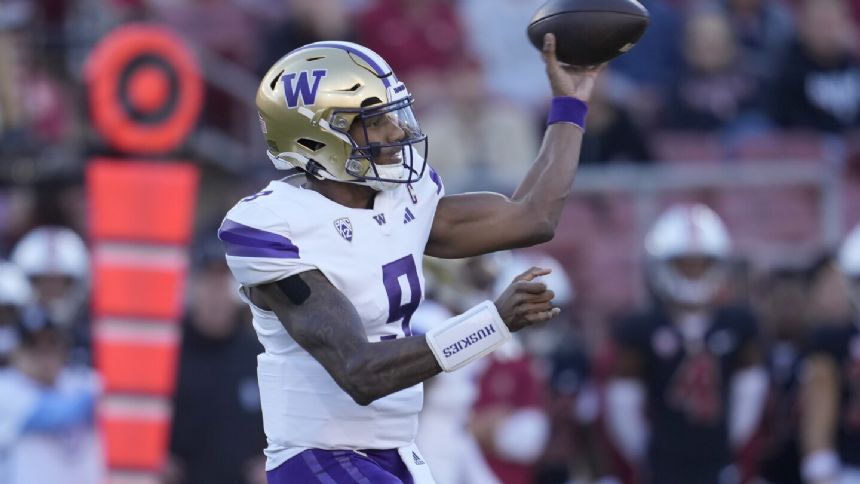 Penix throws 4 TD passes and No. 5 Washington beats Stanford 42-33