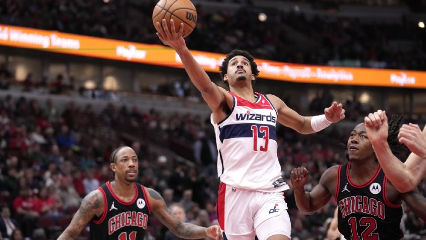 Poole scores 23 as Wizards beat Bulls 107-105 for season-high 3rd straight win