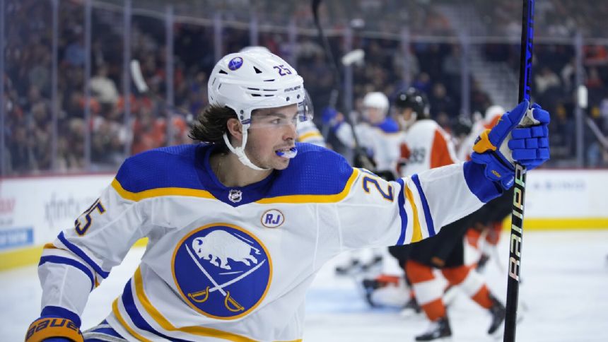 Power gets tiebreaking goal early in third period as Sabres beat Flyers 5-2