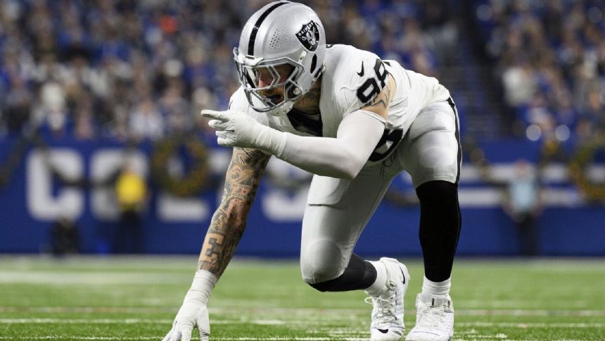 Raiders pass rusher Maxx Crosby says he has recovered from a knee injury that limited practice time