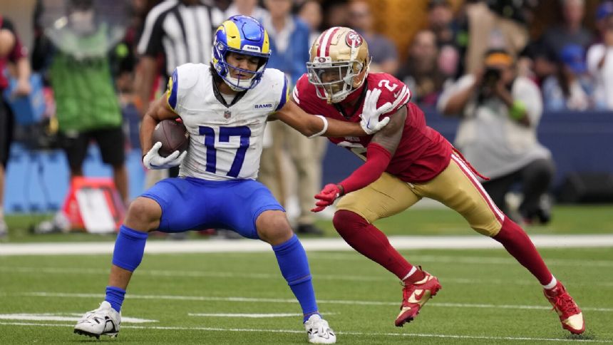 Rams wide receiver Puka Nacua sets NFL single-game rookie record with 15 catches in loss to 49ers