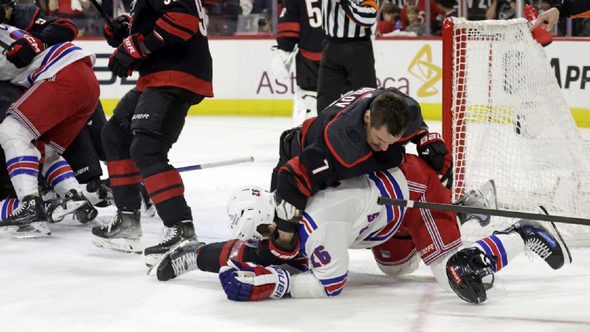 Rangers beat Hurricanes 3-2 in OT