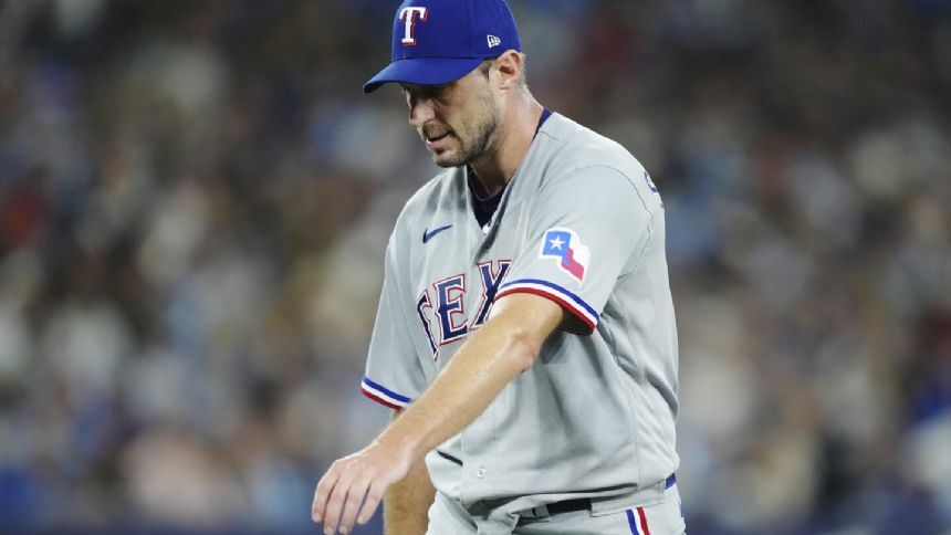 Rangers RHP Scherzer to miss rest of regular season because of strained muscle in shoulder