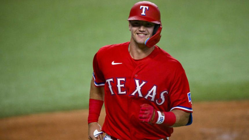 Rangers top third base prospect Josh Jung homers in first career at-bat