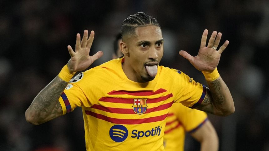 Raphinha hitting his stride as Barcelona makes a final bid to challenge Madrid for Spanish title