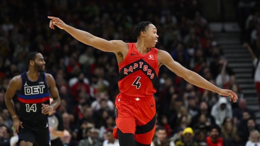 Raptors set franchise record with 44 assists, hand Detroit 11th straight loss