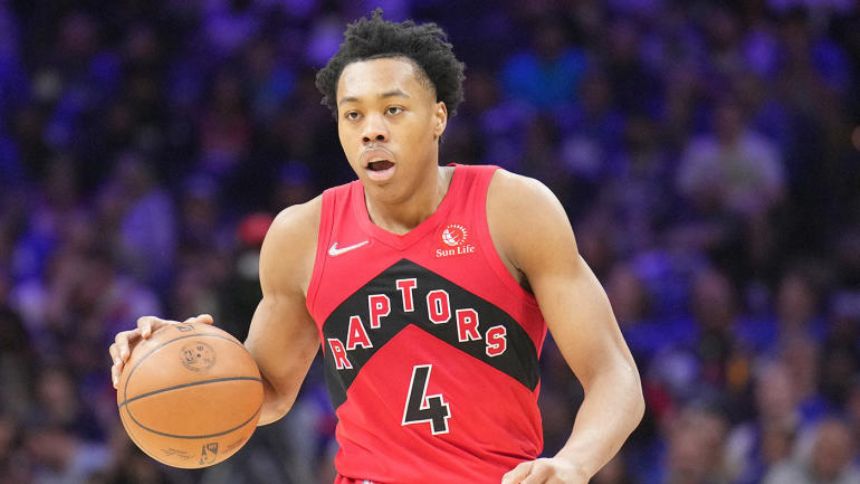 Raptors vs. 76ers: Scottie Barnes exits Game 1 after being stepped on by Joel Embiid; X-rays on ankle negative