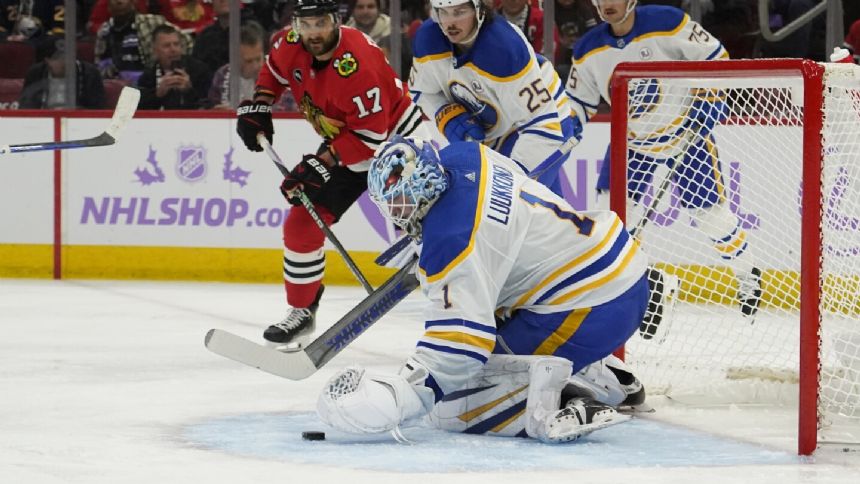 Rasmus Dahlin leads Buffalo Sabres past Chicago Blackhawks 3-2