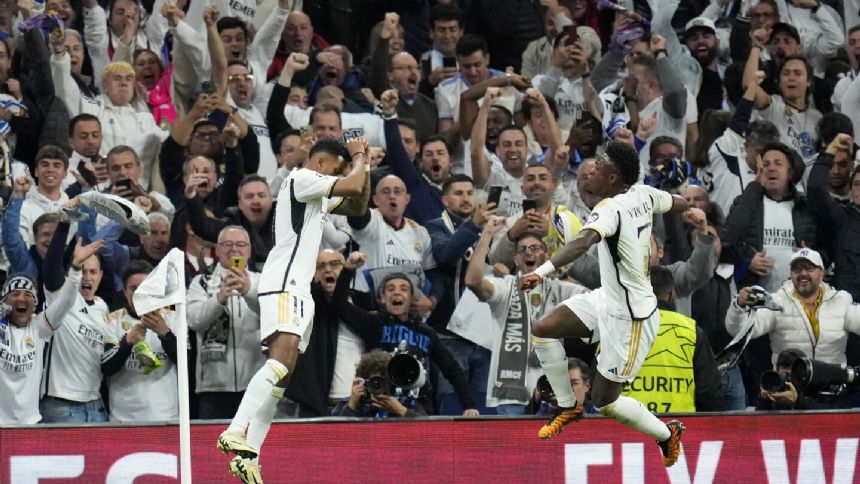 Real Madrid and Man City draw 3-3 in frantic 1st leg of Champions League quarterfinals at Bernabeu