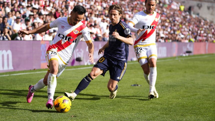 Real Madrid held to 1-1 draw at Rayo Vallecano in Spanish league