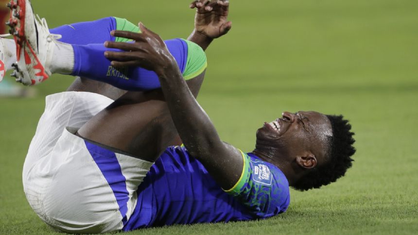 Real Madrid's Vinicius expected to miss nearly two months after tearing leg muscle on Brazil duty