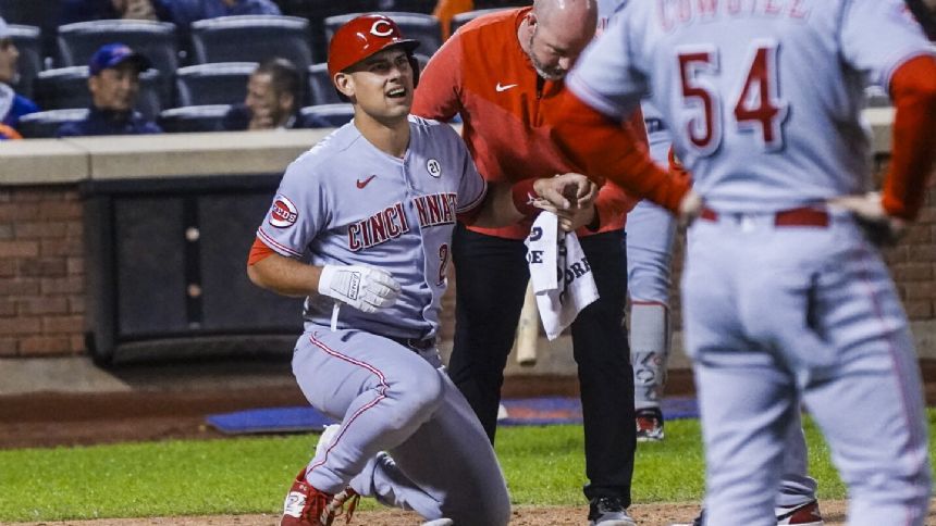 Reds catcher Luke Maile scratched with sore hand, day after hit by pitch