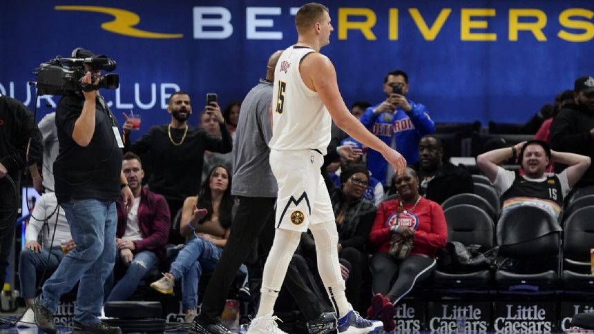 Reggie Jackson leads Nuggets past Pistons for 107-103 win after Nikola Jokic ejected