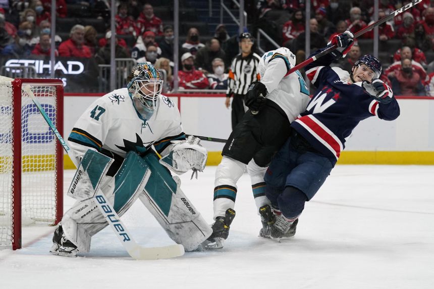 Reimer, Sharks beat Capitals 4-1 to snap 2-game skid