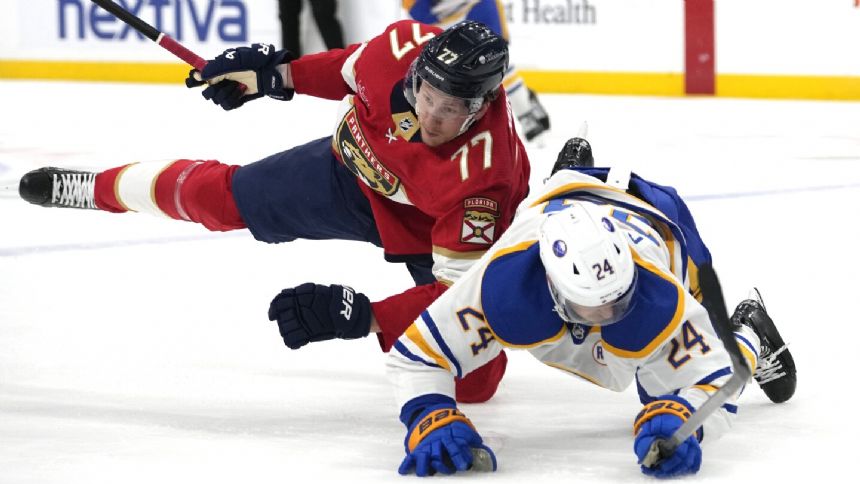 Reinhart gets his 55th goal to win it, Florida tops Buffalo 3-2 in OT to clinch home ice for Round 1