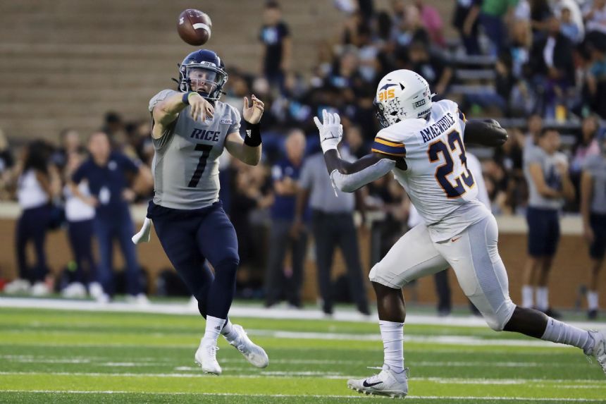 Rice beats UTEP, reaches 5 wins for first time since 2015