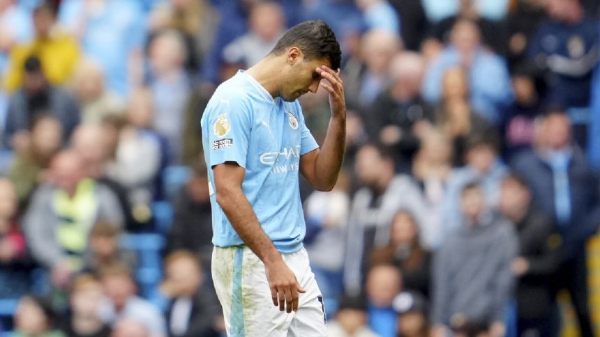 Rodri sent off and Haaland scores for Man City in 2-0 win over Nottingham Forest in Premier League
