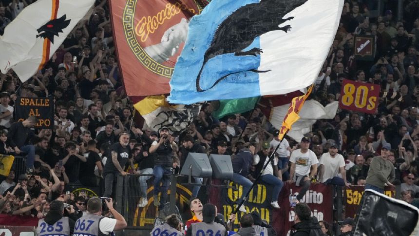 Roma defender Mancini fined for celebrating win over Lazio by waving giant rat flag