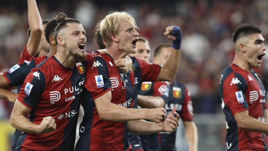 Roma's problems increase with 4-1 loss at promoted Genoa in Serie A