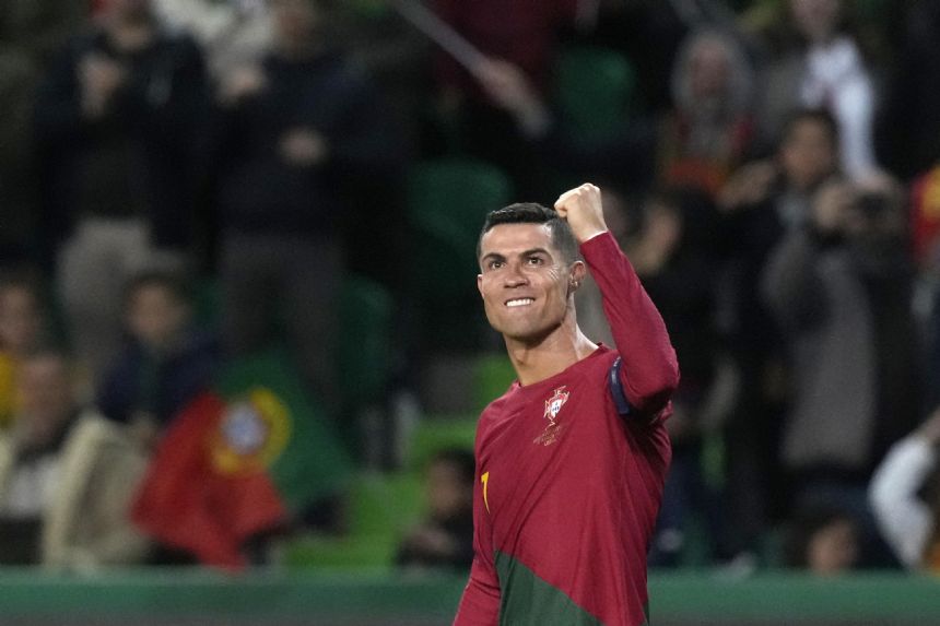 Ronaldo, Kane break records in wins for Portugal, England