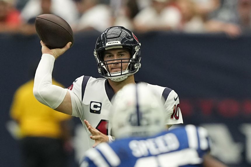 Ryan, Colts rally but stall in OT for 20-20 tie with Texans