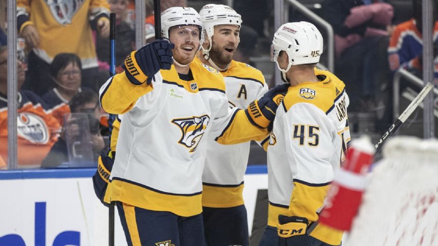 Ryan O'Reilly has 3 goals and an assist, Predators beat Oilers 5-2