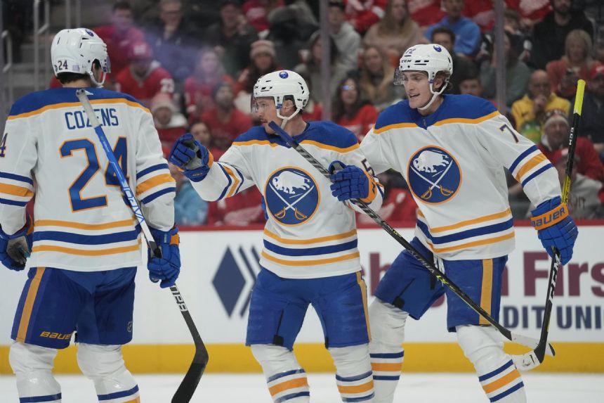 Sabres withstand Red Wings' rally, win 5-4 in shootout