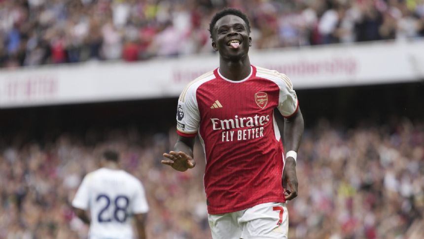 Saka sparkles as Arsenal opens EPL season with win. Brighton routs newcomer Luton
