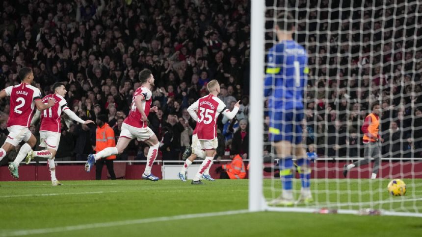 Saliba's goal helps Arsenal beat Burnley 3-1 to climb into 2nd place in Premier League