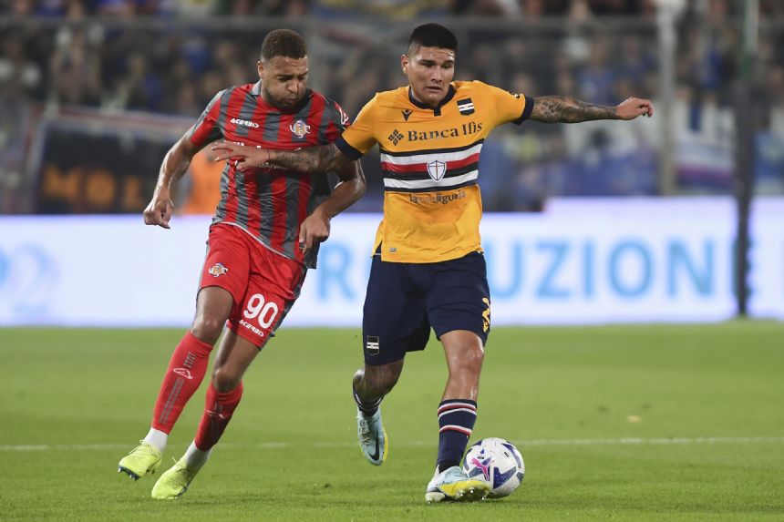 Sampdoria edges fellow struggler Cremonese for first win