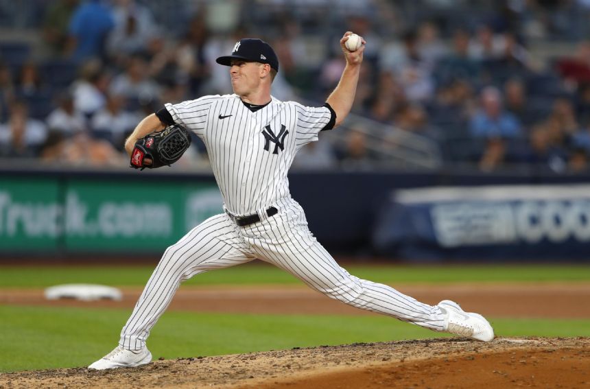 Sears pitches major league-best Yankees past lowly A's 2-1