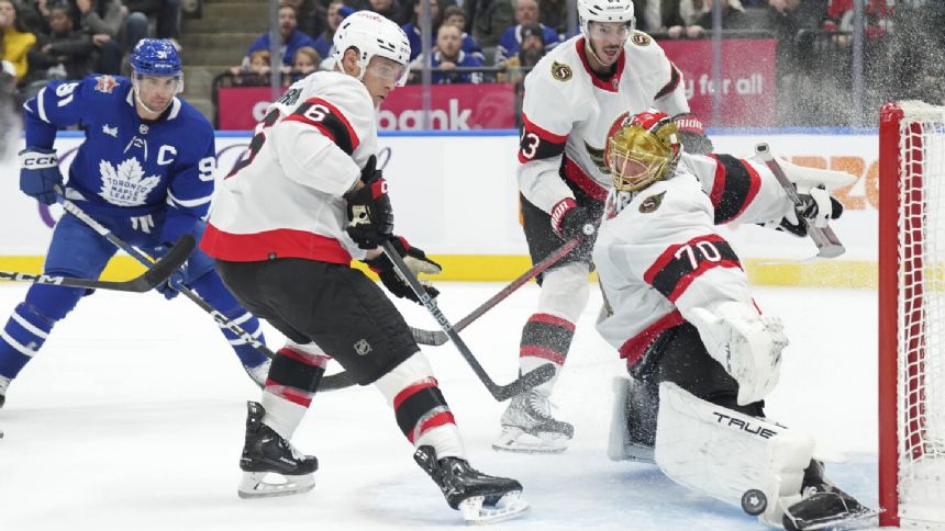 Senators score three times in the third to down Maple Leafs 6-3