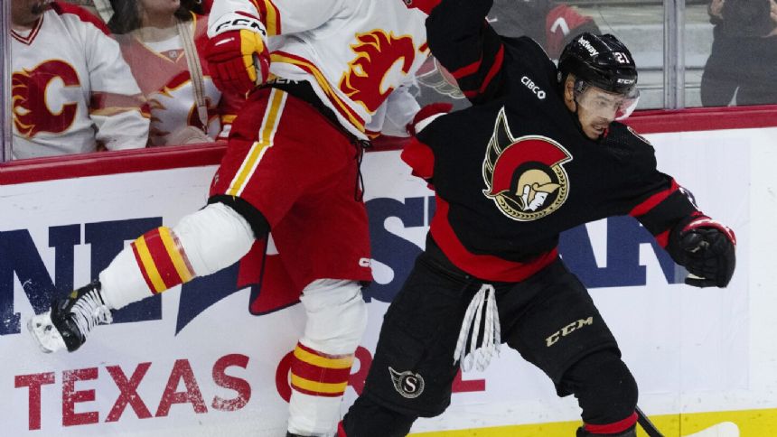 Senators snap 5-game home losing streak with 4-1 win over Calgary Flames