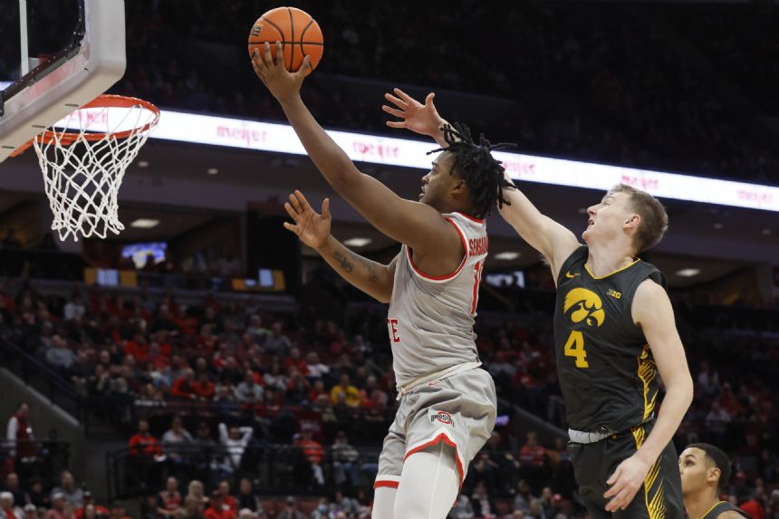 Sensebaugh scores 27, Ohio State tops Iowa 93-77 to end skid