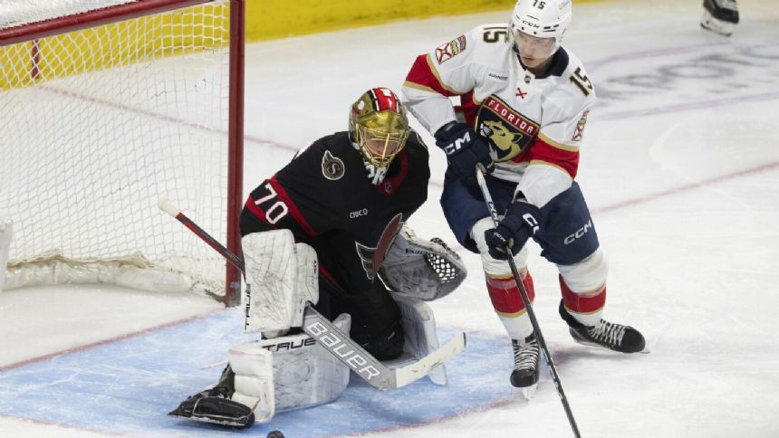 Sergei Bobrovsky makes 30 saves, Panthers rout Senators 6-0