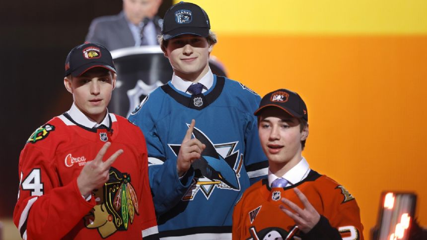 Sharks, Blackhawks sign top 2 picks Celebrini, Levshunov to 3-year, entry-level contracts