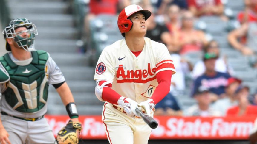Shohei Ohtani goes deep twice, Angels tie MLB record with seven home runs in loss to Athletics