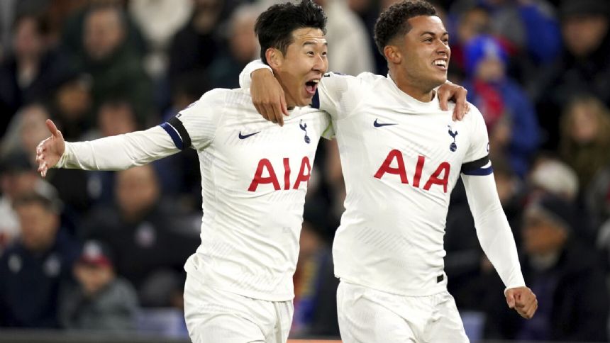 Son scores again as Tottenham beats Crystal Palace 2-1 to extend Premier League lead