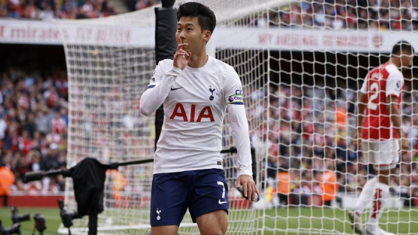 Son scores twice as Tottenham rallies to draw 2-2 at Arsenal in north London derby