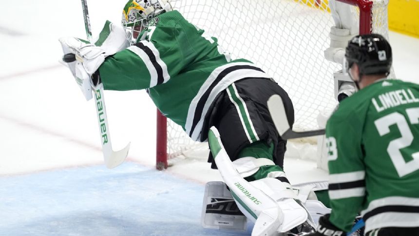 Stars beat Blues 2-1 in shootout after clinching No. 1 seed in Western Conference playoffs