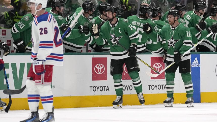 Stars rally for 6-3 win that snaps Rangers' 11-game point streak