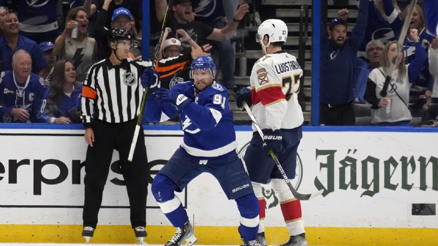 Steven Stamkos scores twice, Lightning avoid elimination with 6-3 victory over Panthers