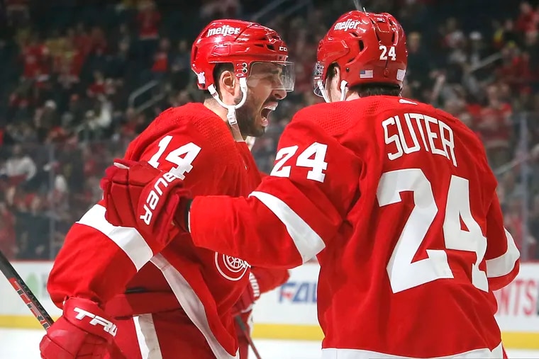 Suter, Bertuzzi lead Red Wings to 5-2 win over Vegas