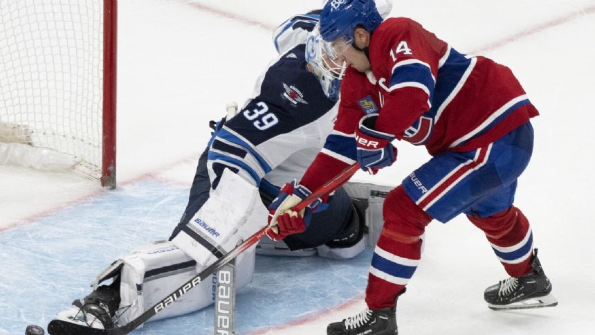 Suzuki scores in shootout and Allen makes 42 saves as Canadiens come back to beat Jets 4-3