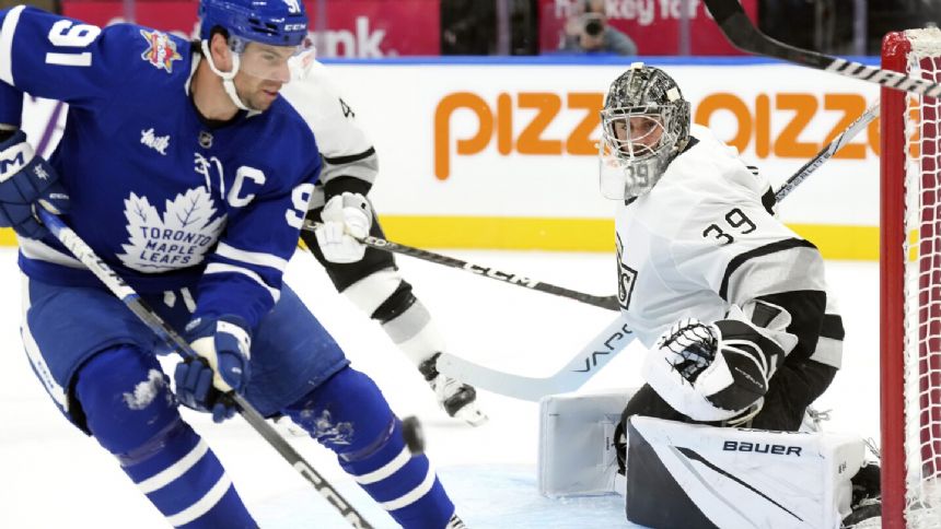 Talbot leads Kings to a win; Nylander sets Toronto record with season-opening 9-game point streak