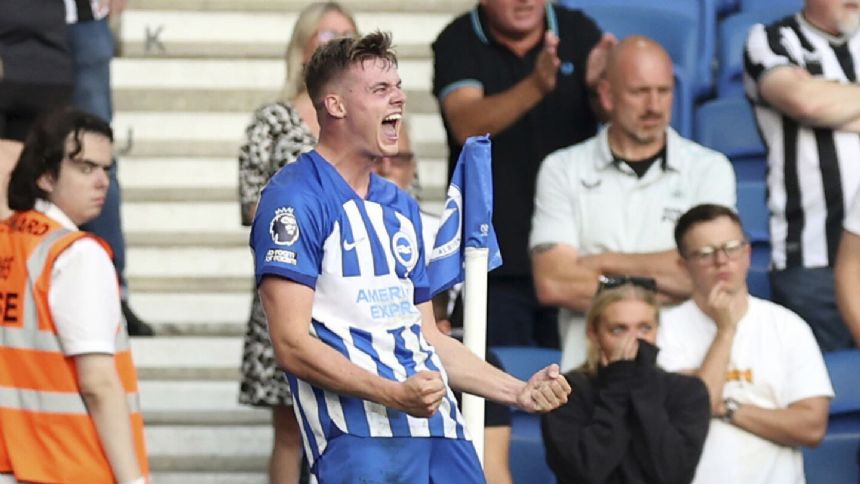 Teenager Evan Ferguson nets hat trick as Brighton beats Newcastle