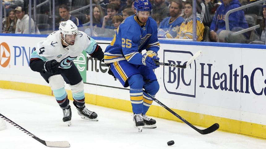 Thomas, Binnington lift Blues to a 2-1 shootout win over Kraken