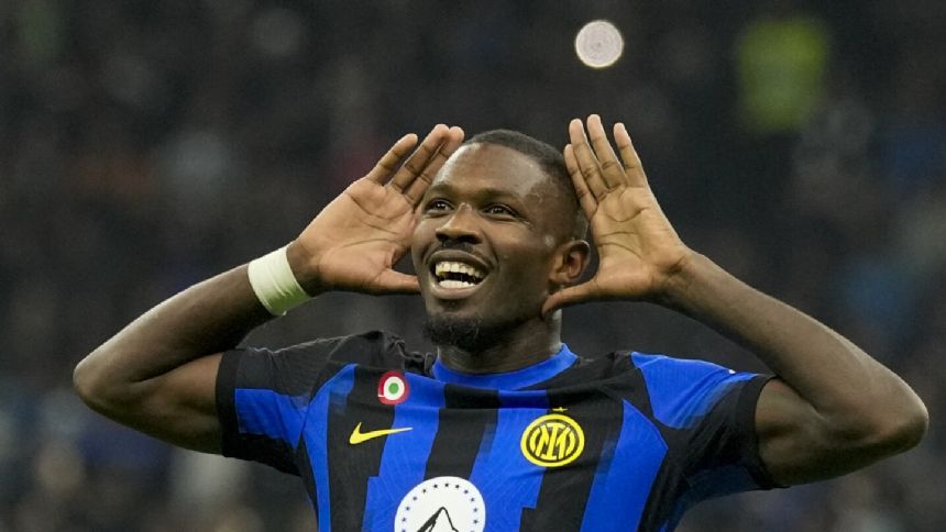Thuram's goal leads Inter to a 1-0 win over Roma and former striker Lukaku in Serie A