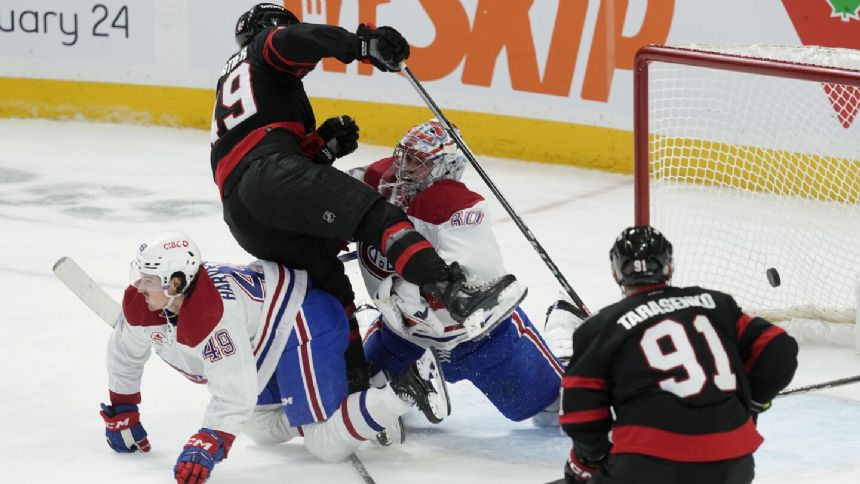 Tim Stutzle has a goal and 2 assists, Senators beat Canadiens 6-2